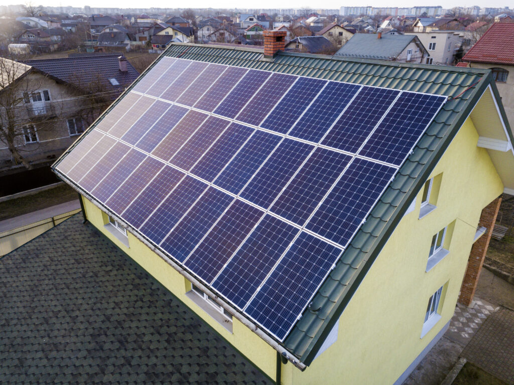 Aerial top view